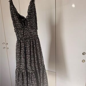 She + Sky Black Floral Mini Dress